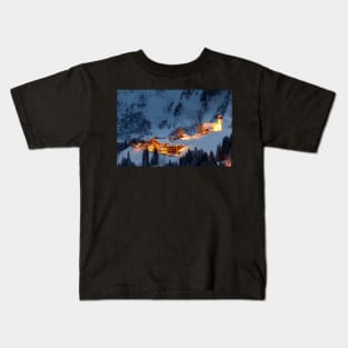 Skiing Resort Kids T-Shirt